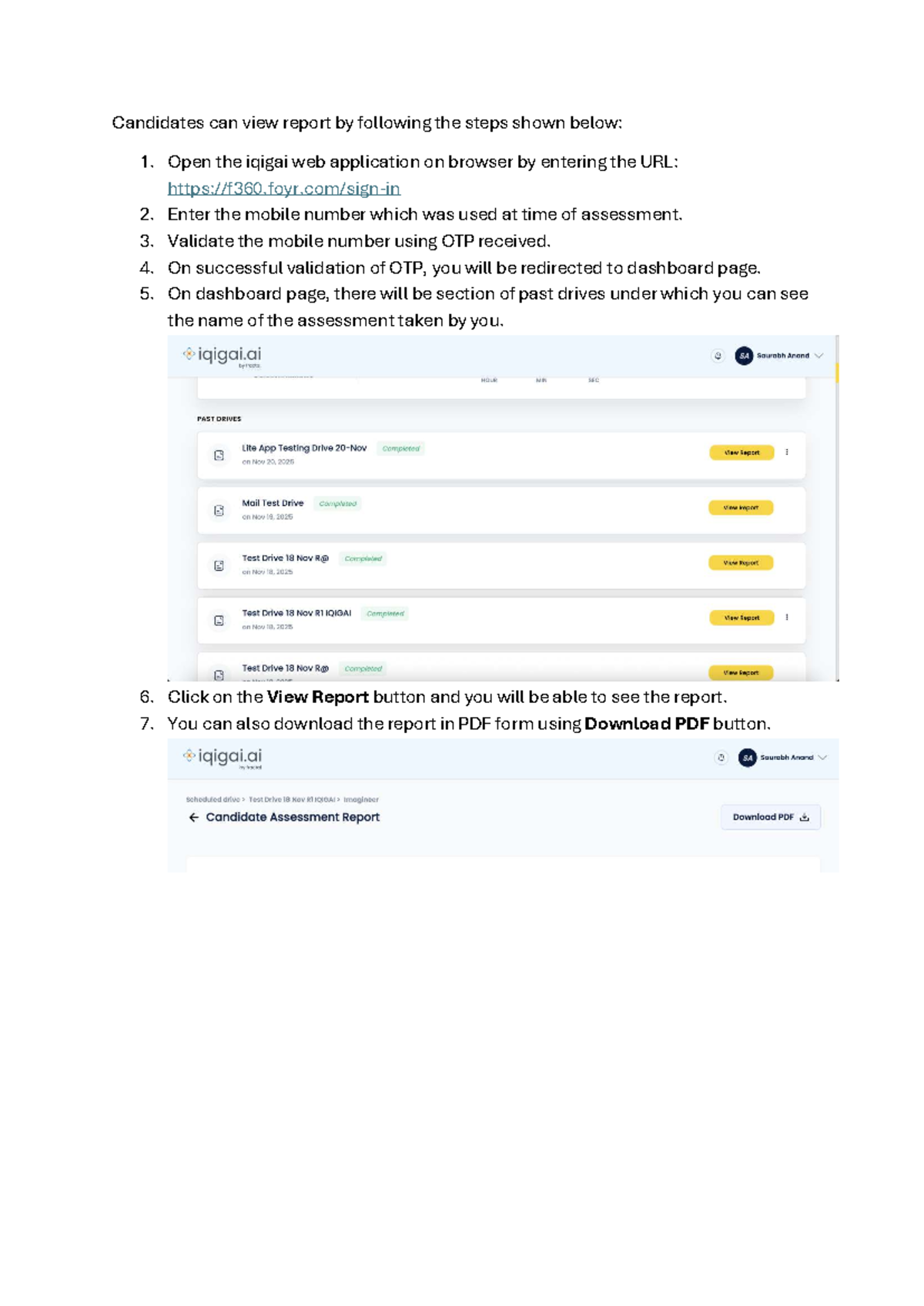 Candidate View Report Guide: Steps to Access Your Assessment Report ...