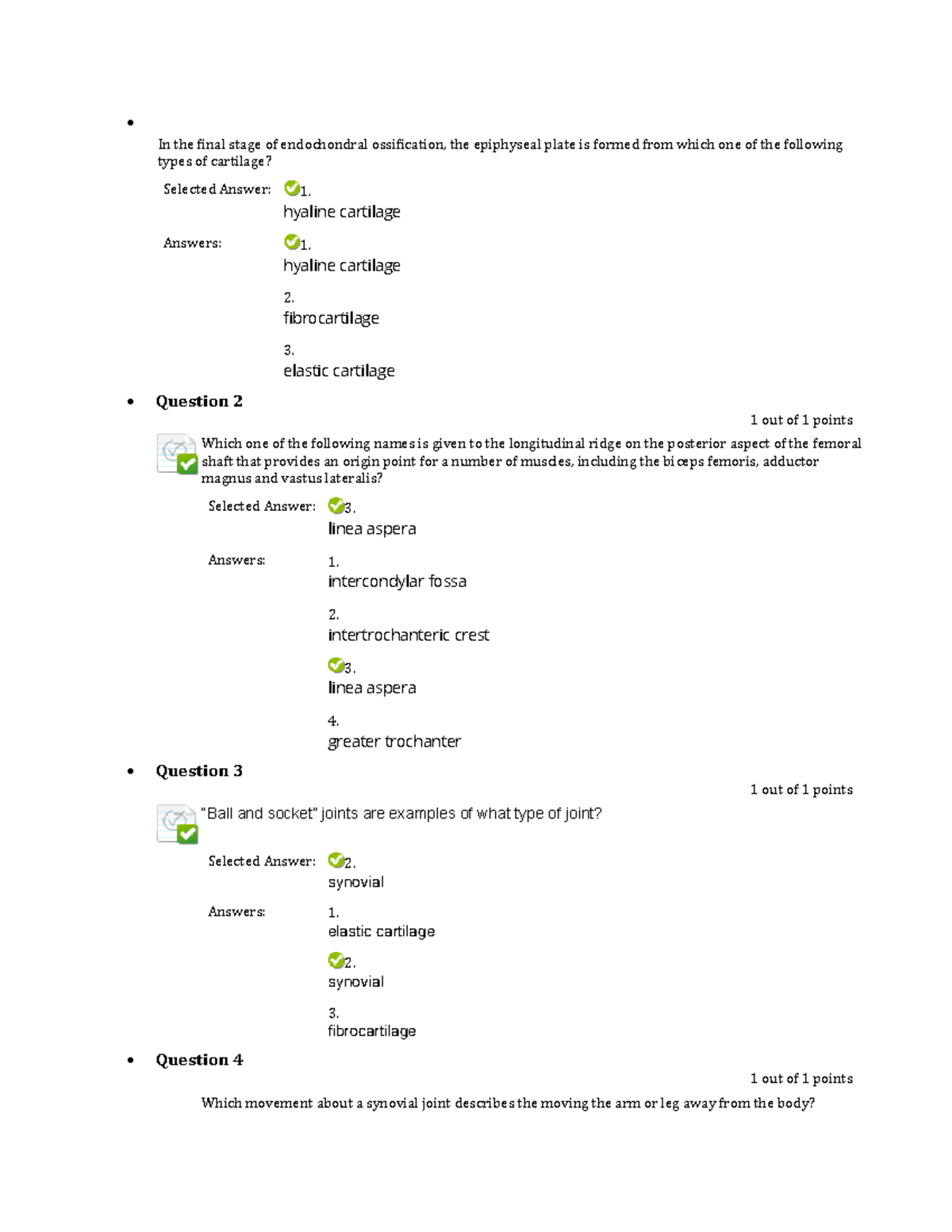 Anatomy exam 3 - Exam review - • In the final stage of endochondral ...