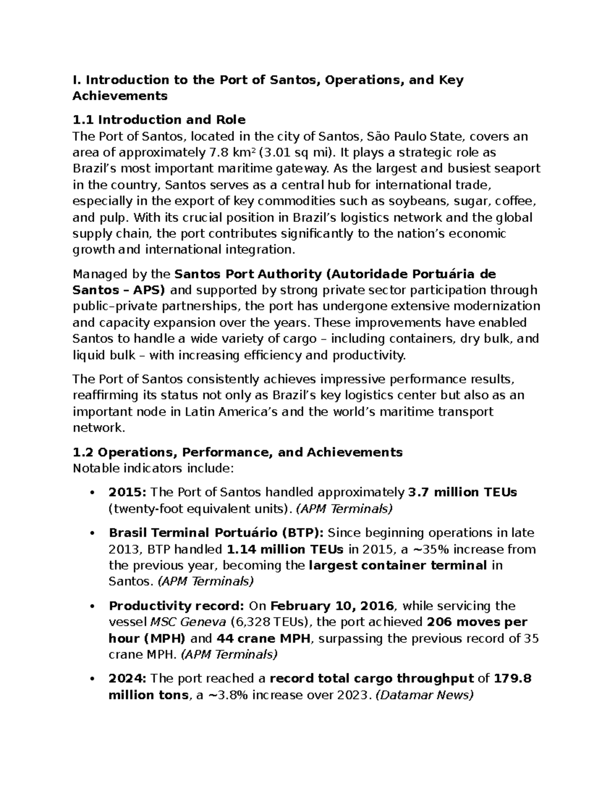 Midterm Exam: Port Management and Operations Analysis (ENG) - Studocu