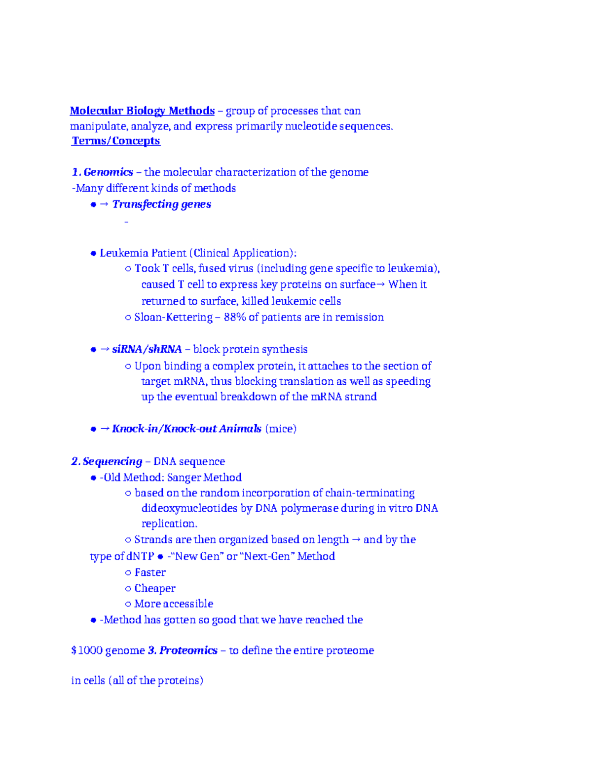 BIO 311 Final Exam Notes: Key Concepts in Molecular Biology - Studocu
