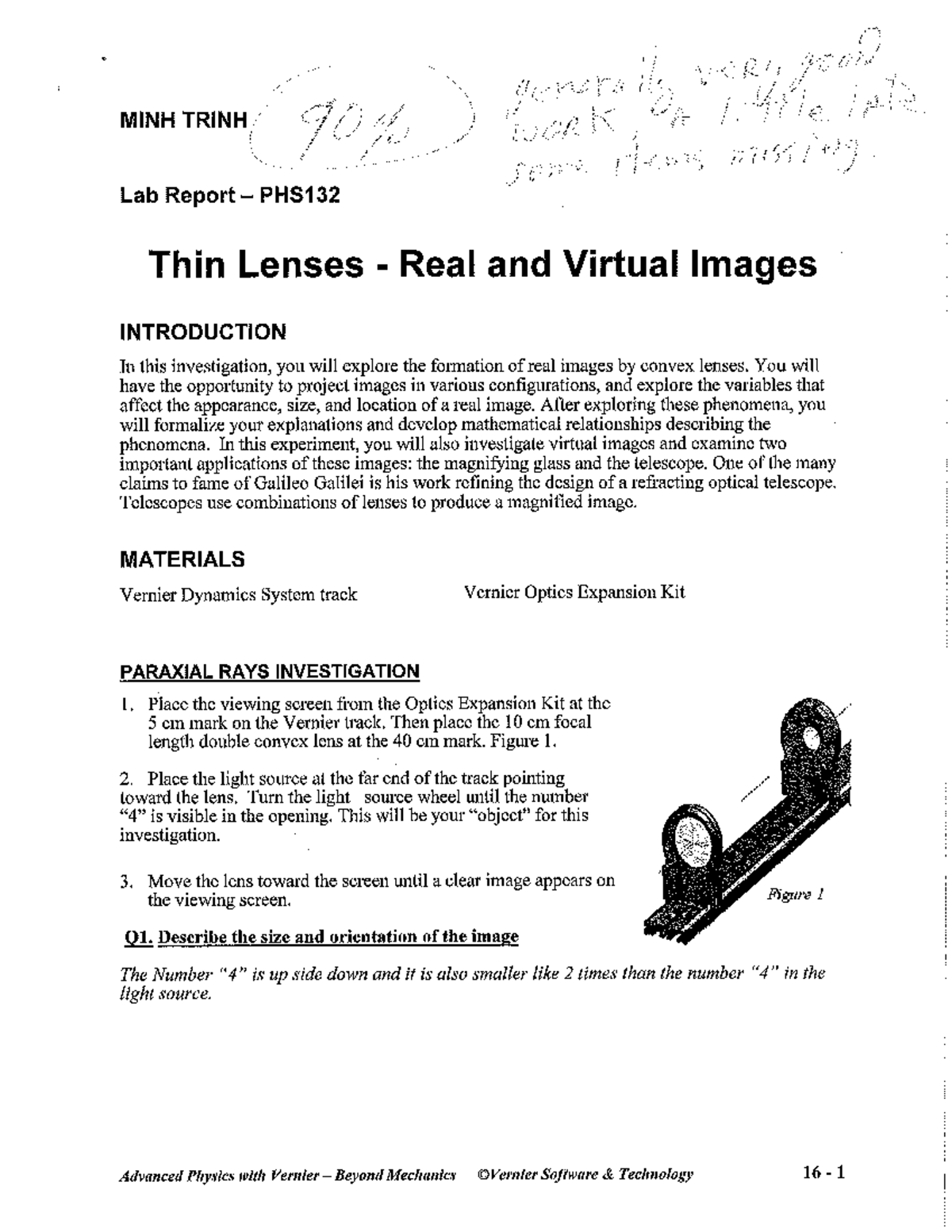 PHS132 - Lab 5 Report: Analyzing Thin Lenses and Image Formation - Studocu