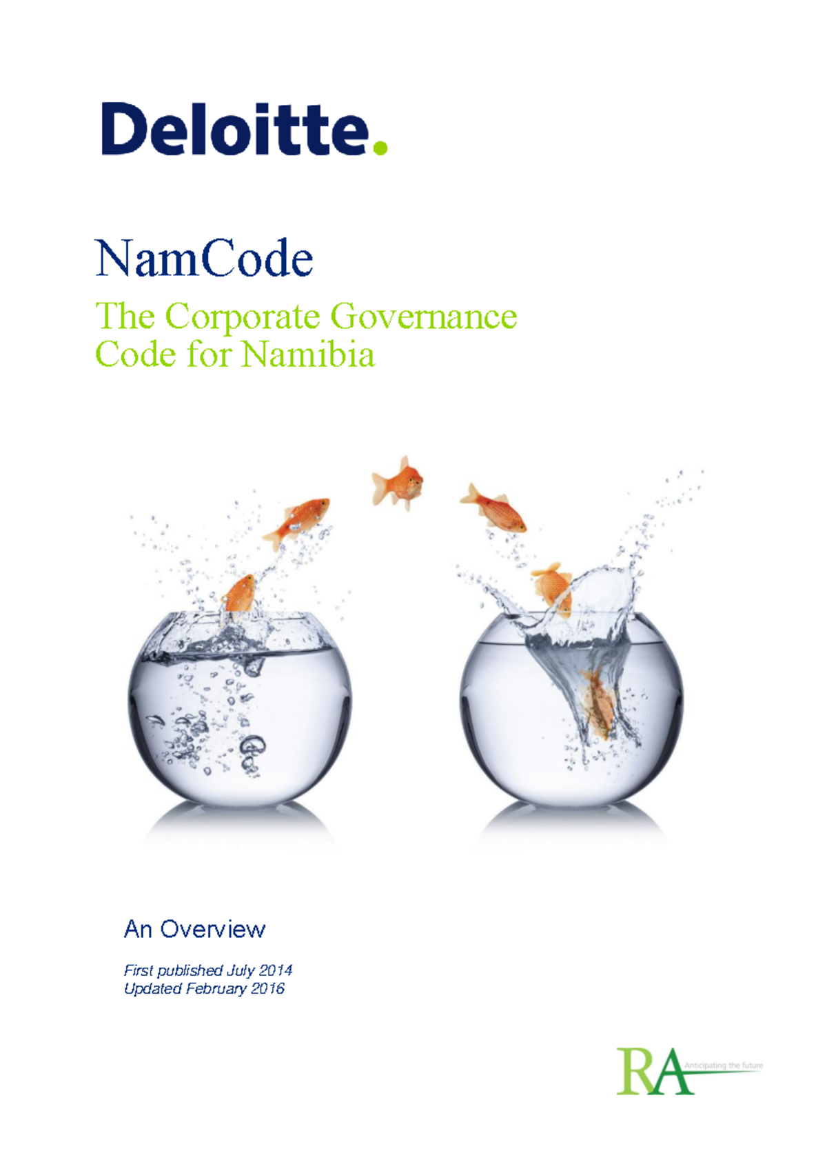 Za Deloitte NamCode Corporate Governance Overview - Studocu