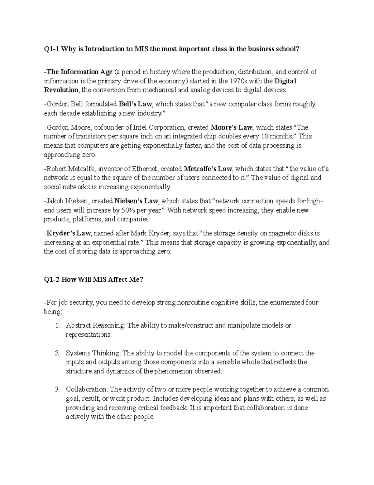MIS 101: Chapter 1 - Significance of Management Information Systems ...