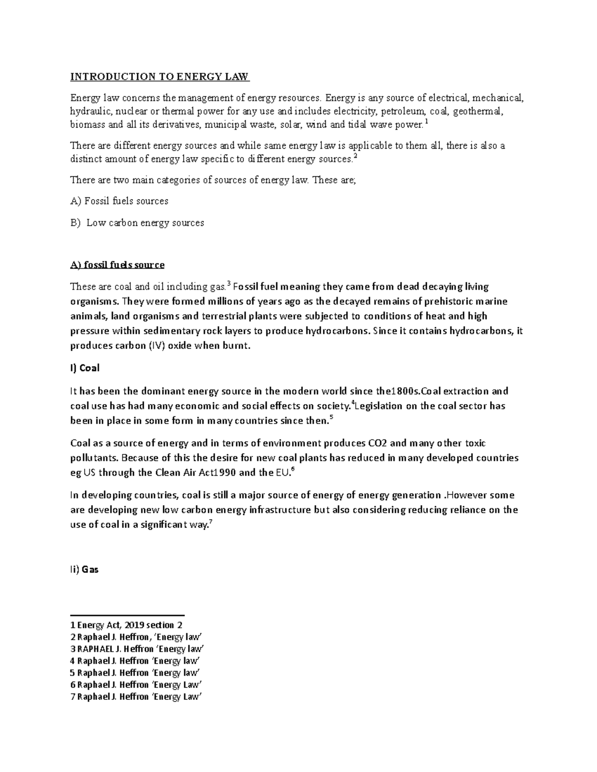 Introduction to Energy Law: Overview of Fossil Fuels and Their Impact ...