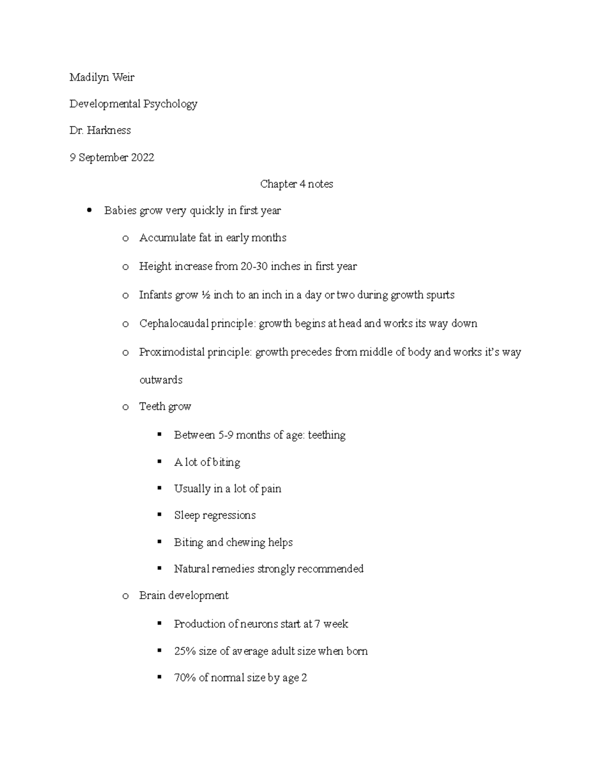 Developmental Psychology - Chapter 4 Study Notes - Studocu