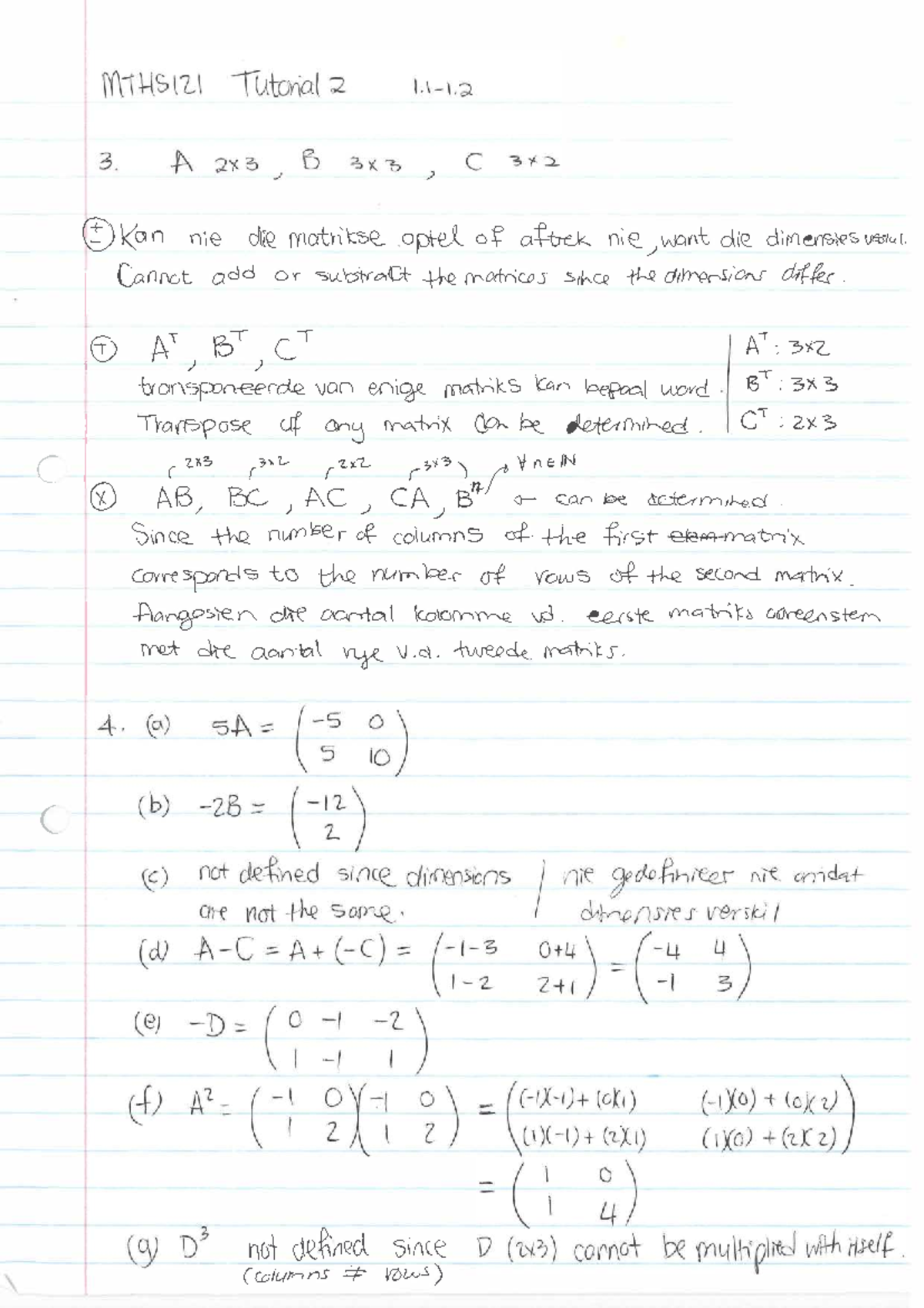 MTHS121 tutorial 2 2025 memo - ('.on nie d\iQ motr-tt-se__ .op-eJ. of ...