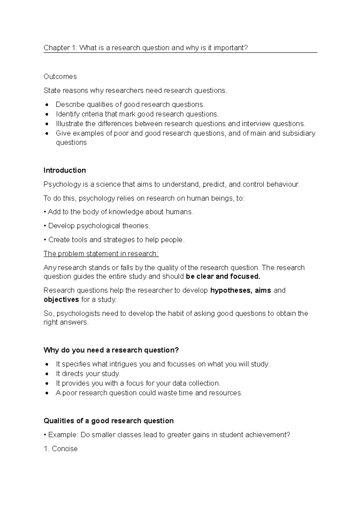 Chapter 3 Notes - Summary Psychological Research Methods - Chapter 3 ...