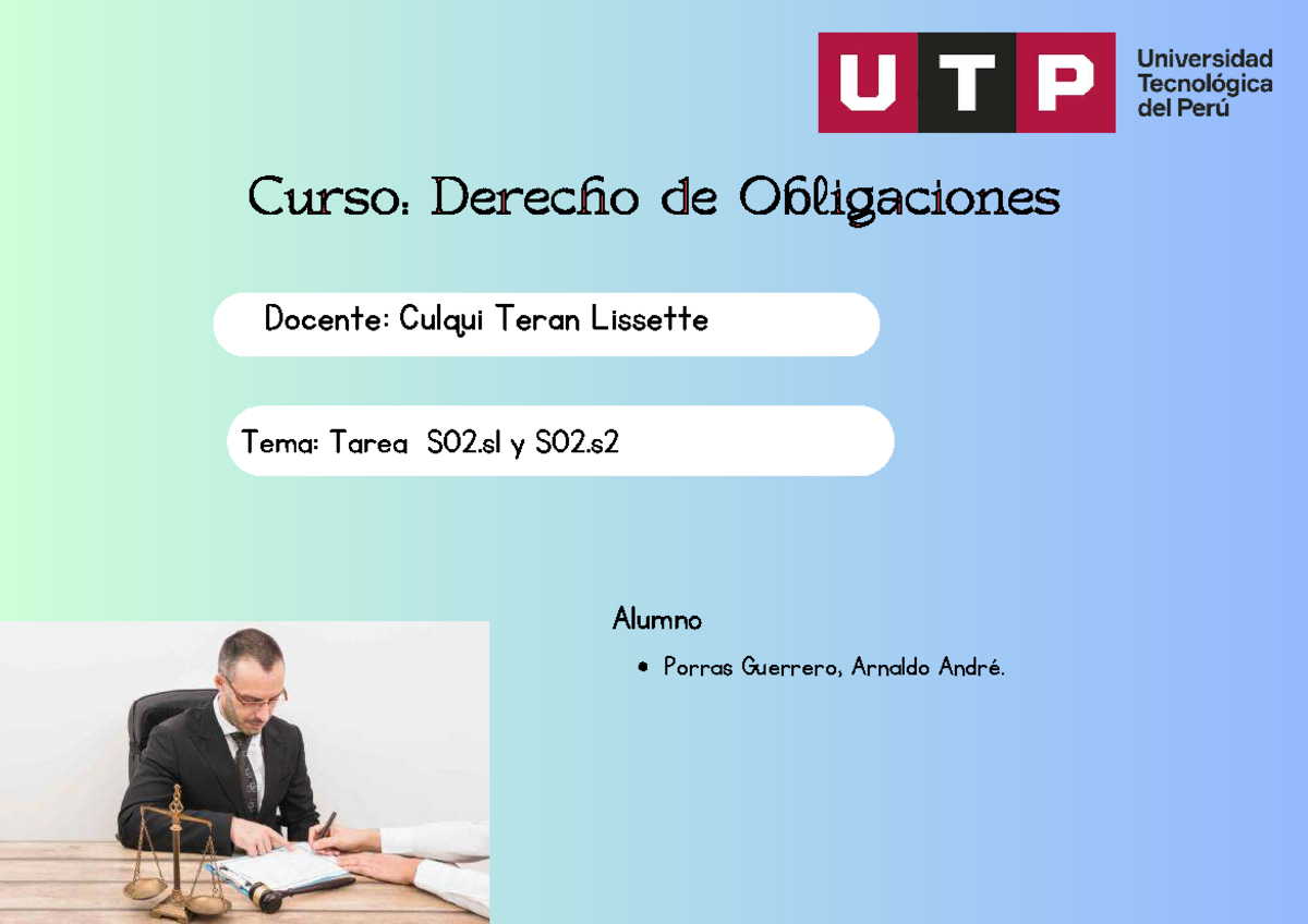 S02.s1 y S02.s2 derecho de obligaciones - Curso: Derecho de ...