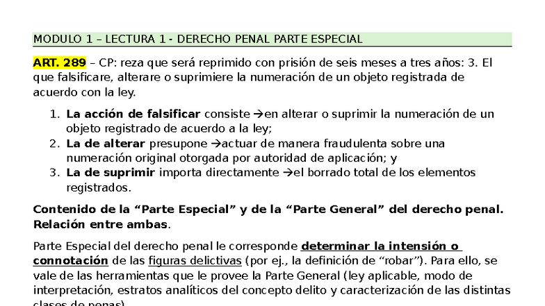 Resumen Derecho Penal - Parte Especial (Dcho. Penal) - Studocu