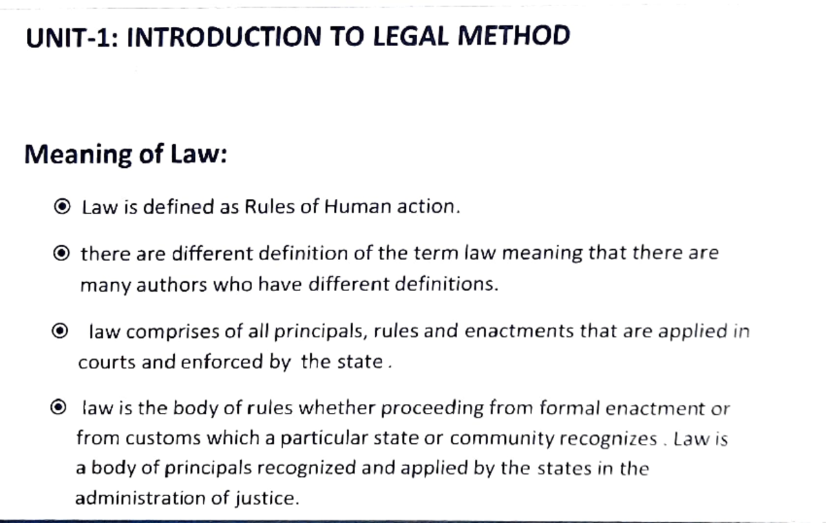 Legal Method: Understanding Law, Justice, and Their Functions - Studocu