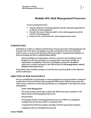 Module 008 Reviewing Internal Control over Financial Reporting—The ...