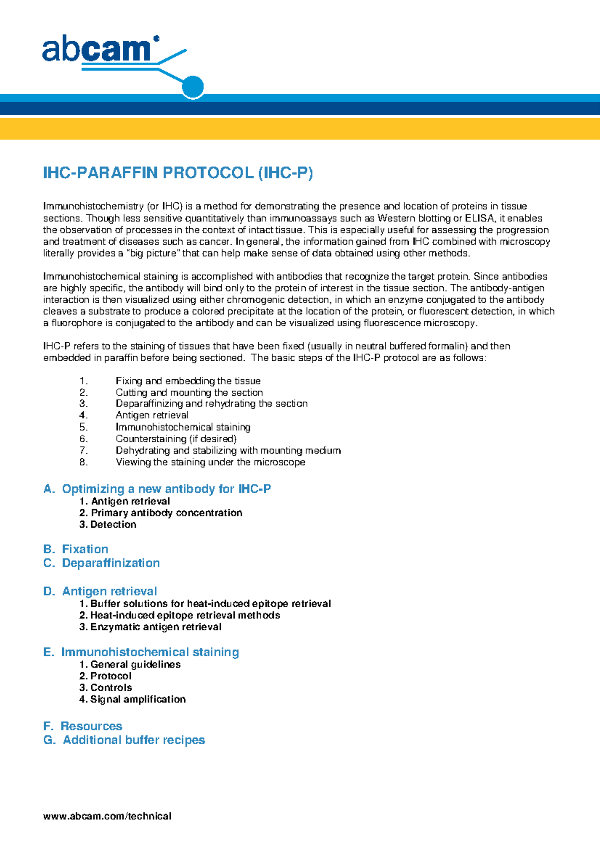 IHC Protocol: Immunohistochemistry Techniques and Guidelines - Studocu
