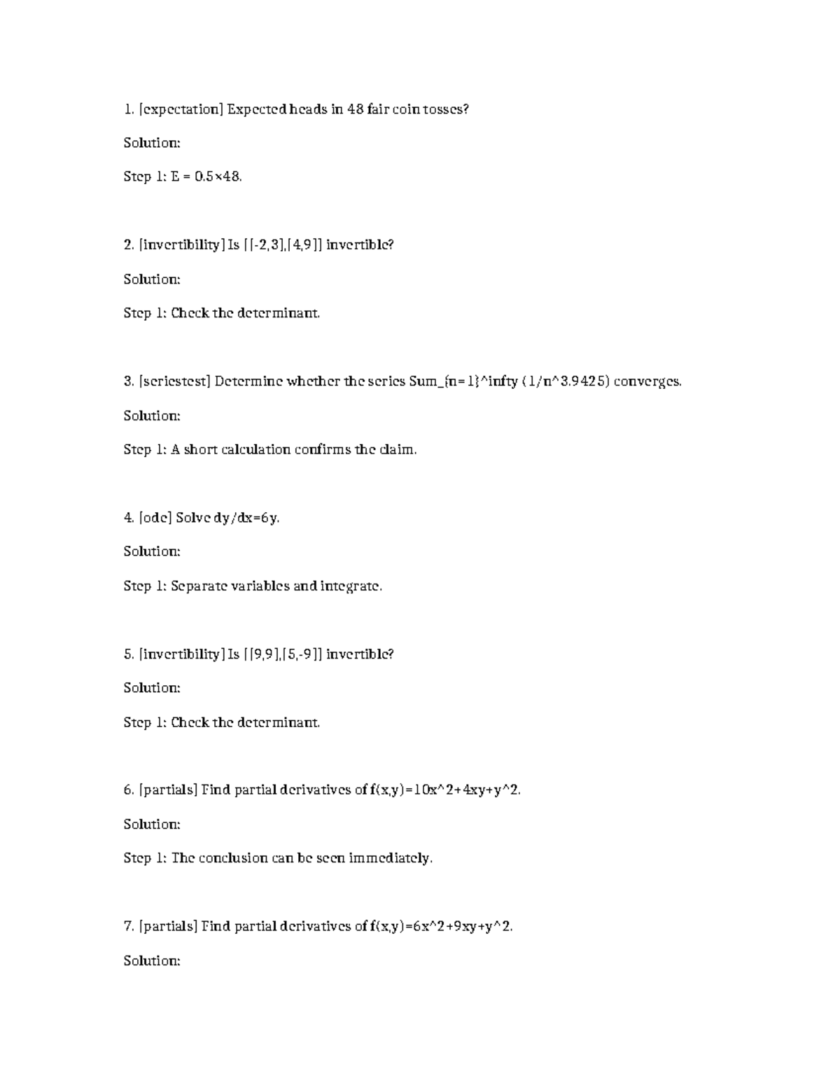 Math 4348 Series Test Solutions and Steps - Studocu