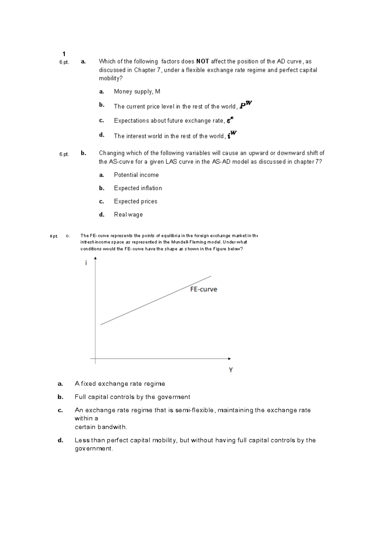 Practice Exam for Intermediate Macro 55202: AD-AS Model Insights ...