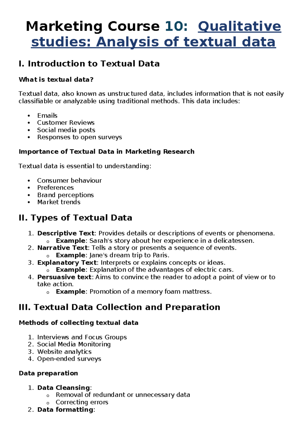 Marketing Course 10 - Qualitative Analysis of Textual Data Insights ...