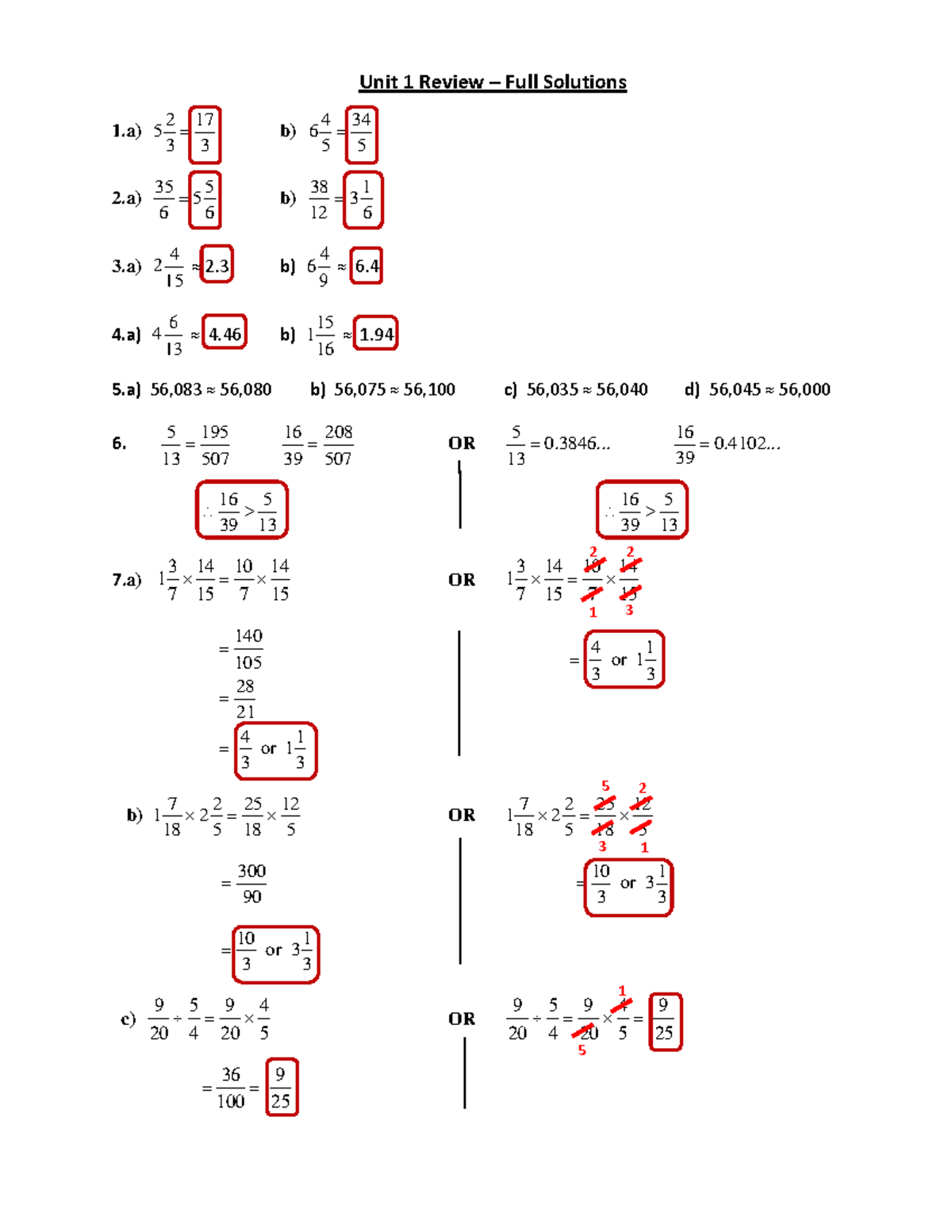 Unit 1 Review - Complete Solutions and Answers - Studocu