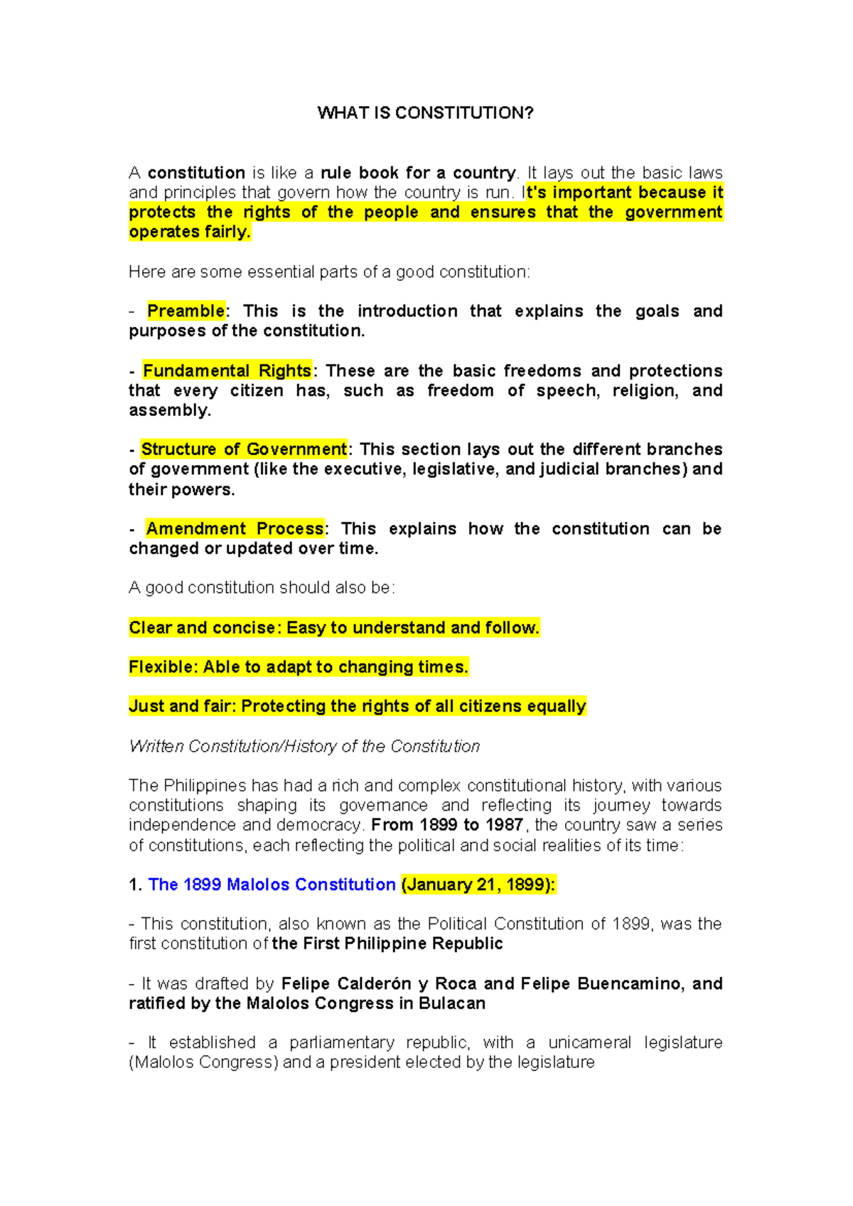 WHAT%20IS%20 Constitution - WHAT IS CONSTITUTION? A constitution is ...