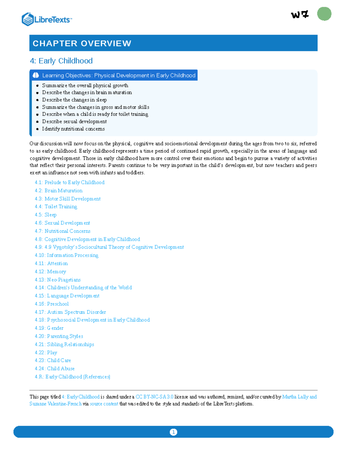 W7 CHAPTER OVERVIEW 4: Early Childhood Development Insights - Studocu