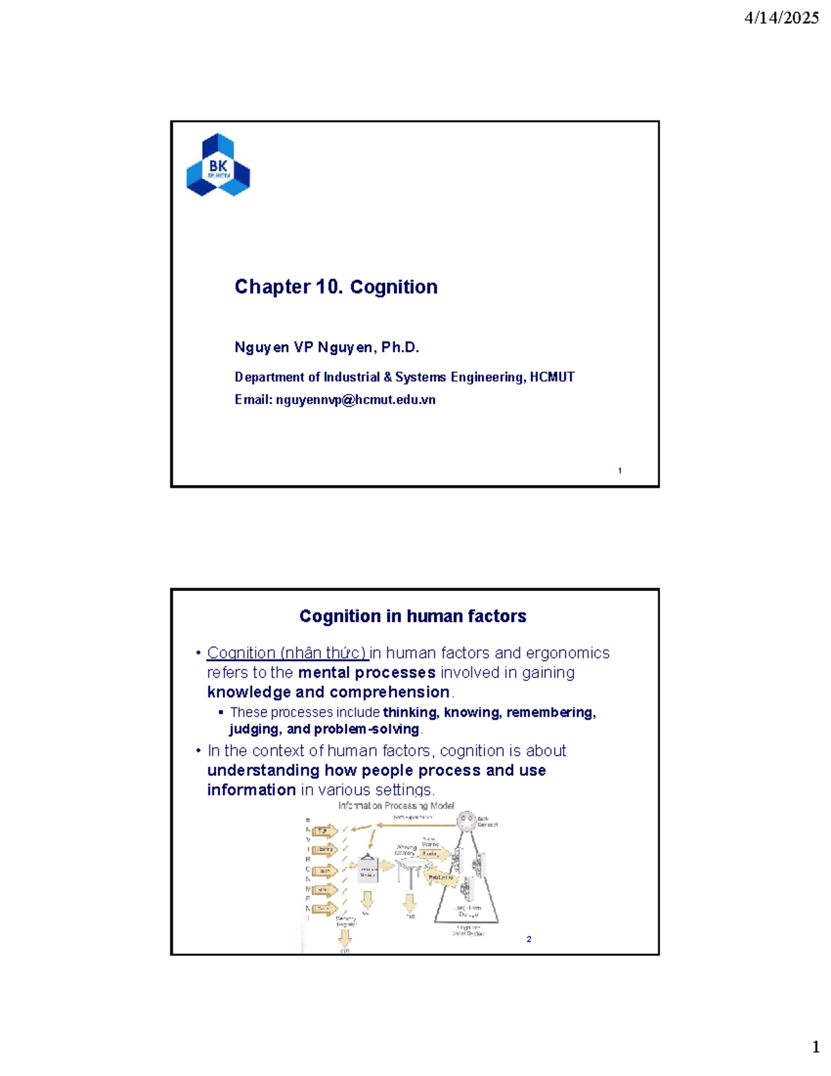Chapter 10: Cognition in Human Factors - Key Concepts and Models - Studocu