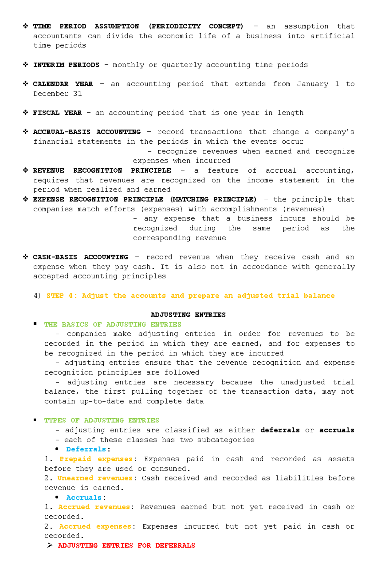 Notes on Key Accounting Principles for FABM1 - Studocu
