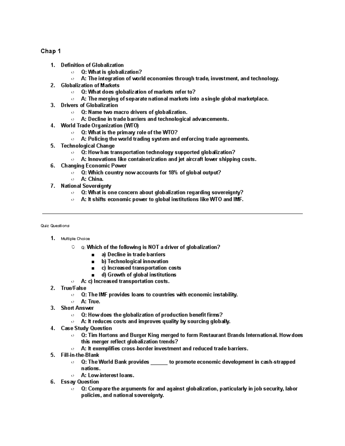 INBU Final Review - Jus a test type shi - 1. Definition of ...