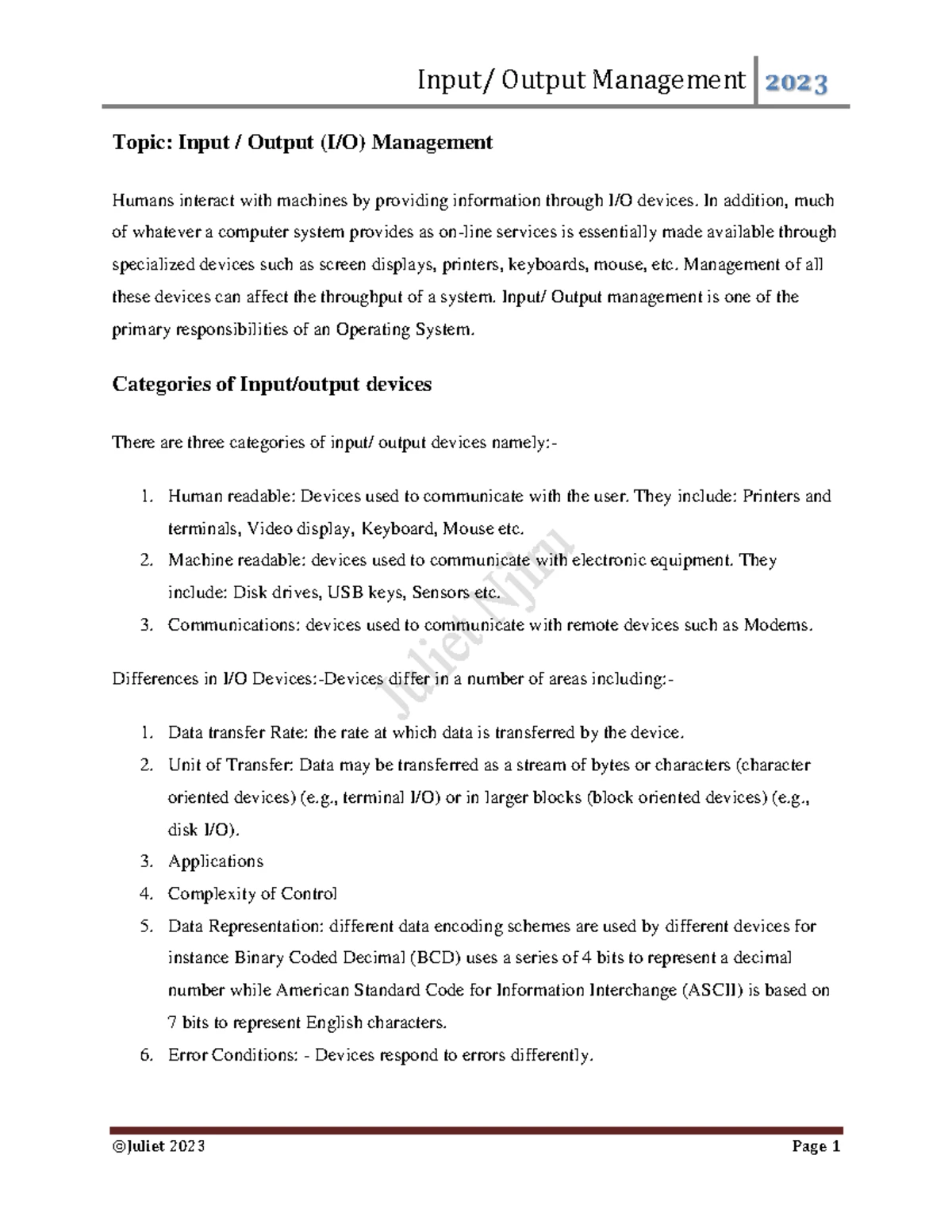OS 101: Chapter 5 - File Management Notes and File Operations - Studocu