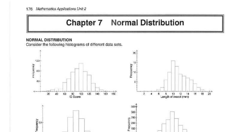 KLUP Apps U2 Ch07 Normal Distribution Overview and Applications - Studocu