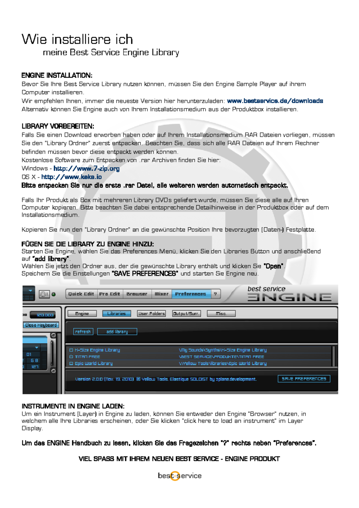 Installation Anleitung - Engine Library - Wie installiere ich meine ...