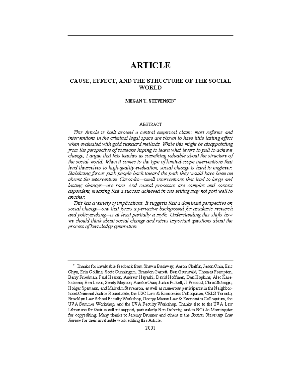 The Structure of the Social World: Analyzing RCT Evidence in Justice ...