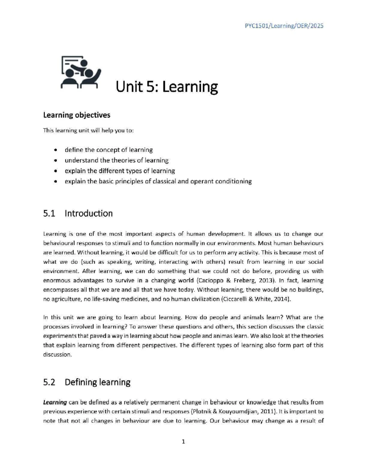 PYC1501 Unit 6: Understanding States of Consciousness and Sleep - Studocu