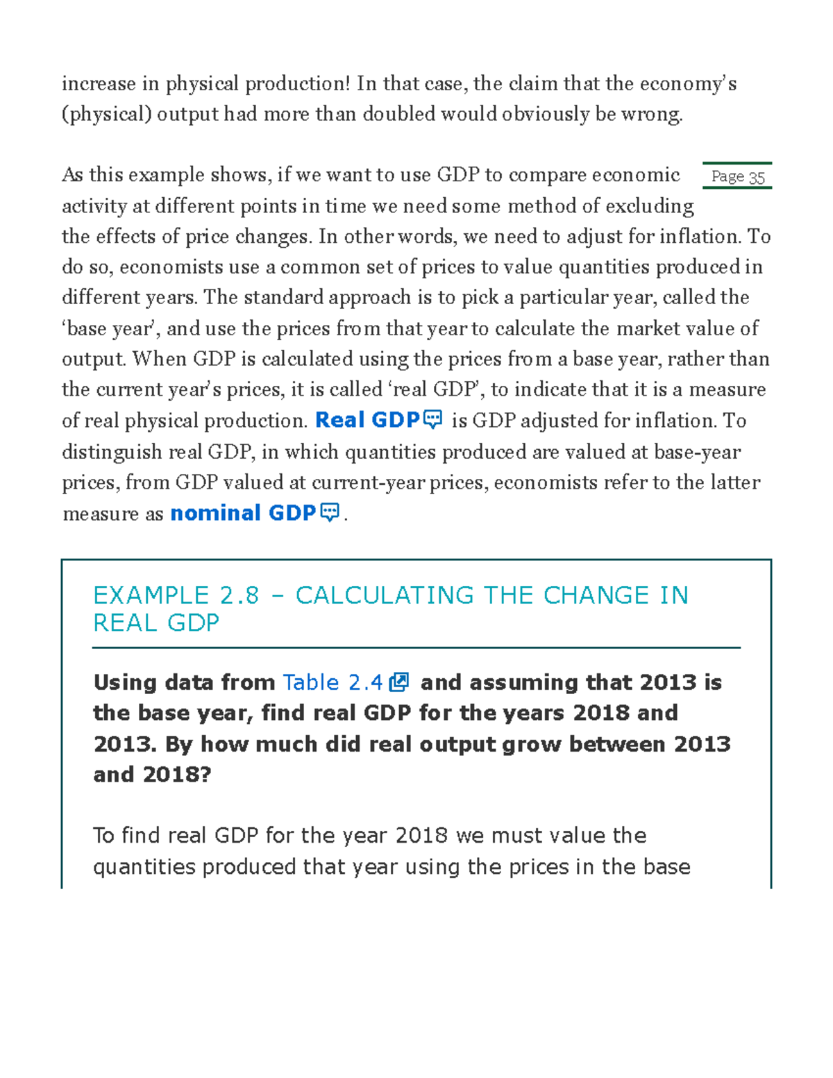 Real GDP Analysis: Adjusting for Inflation in Economic Output - Studocu