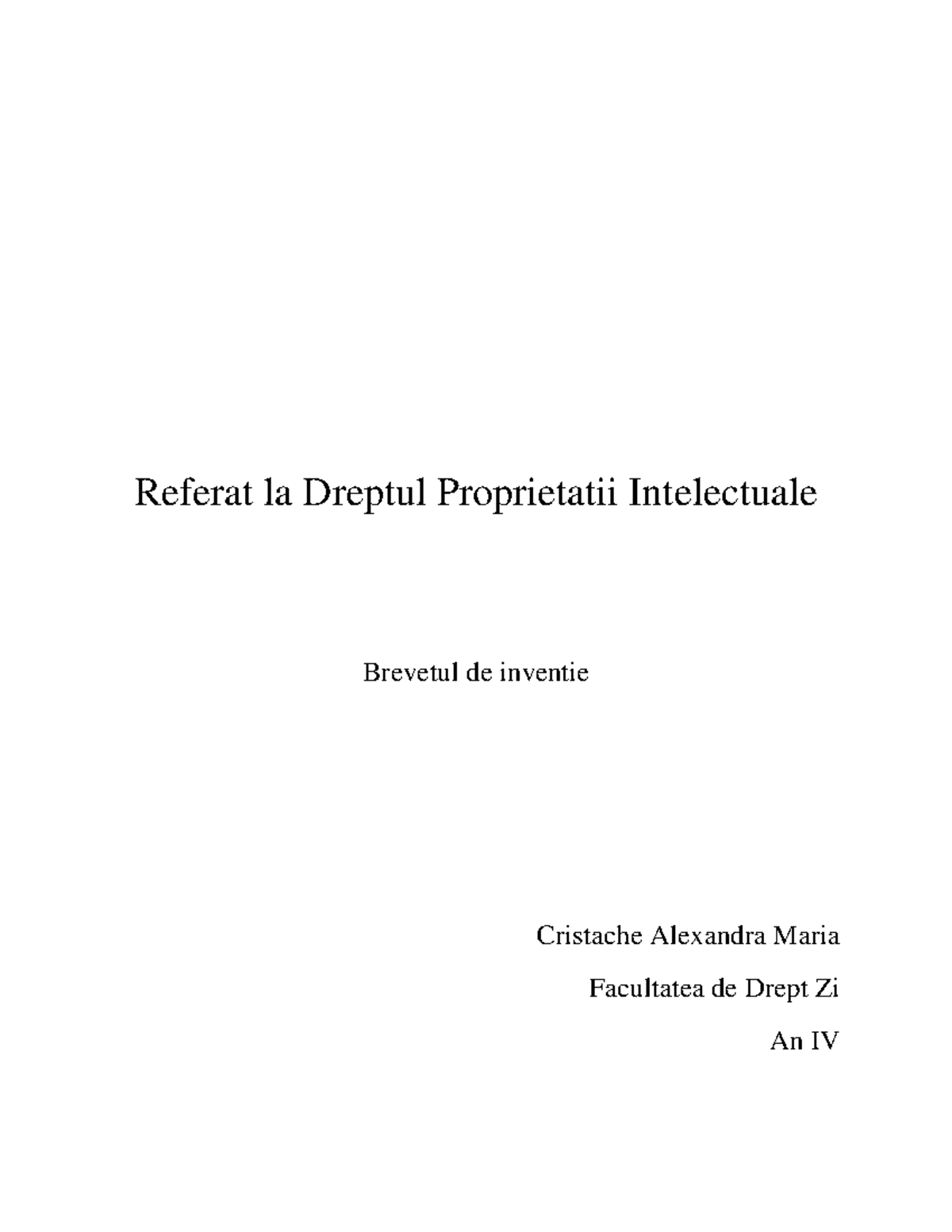 Brevetul-de-inventie compress - Referat la Dreptul Proprietatii ...