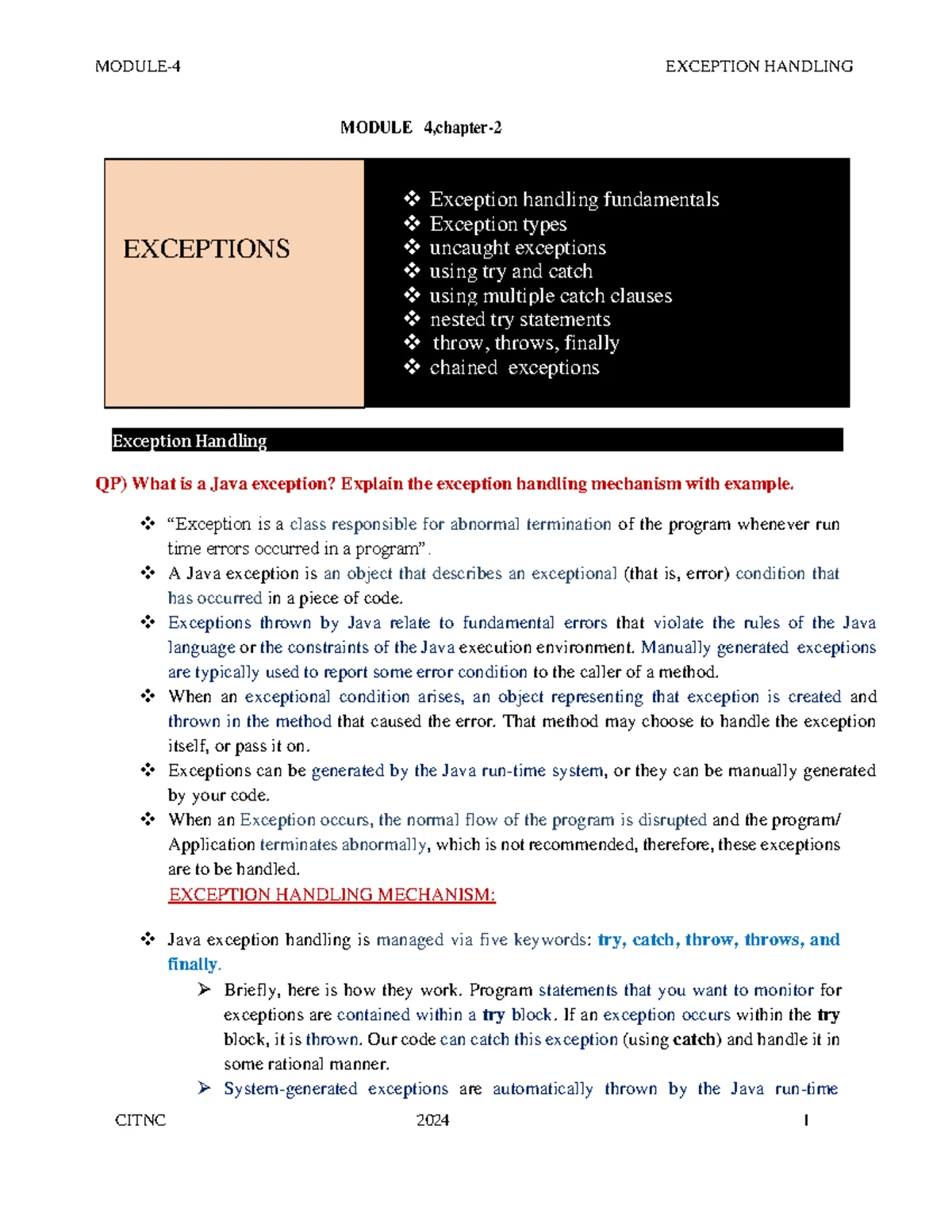 JAVA (maam) Module 5 java A - MODULE 5 Chapter- MULTI- THREADED ...