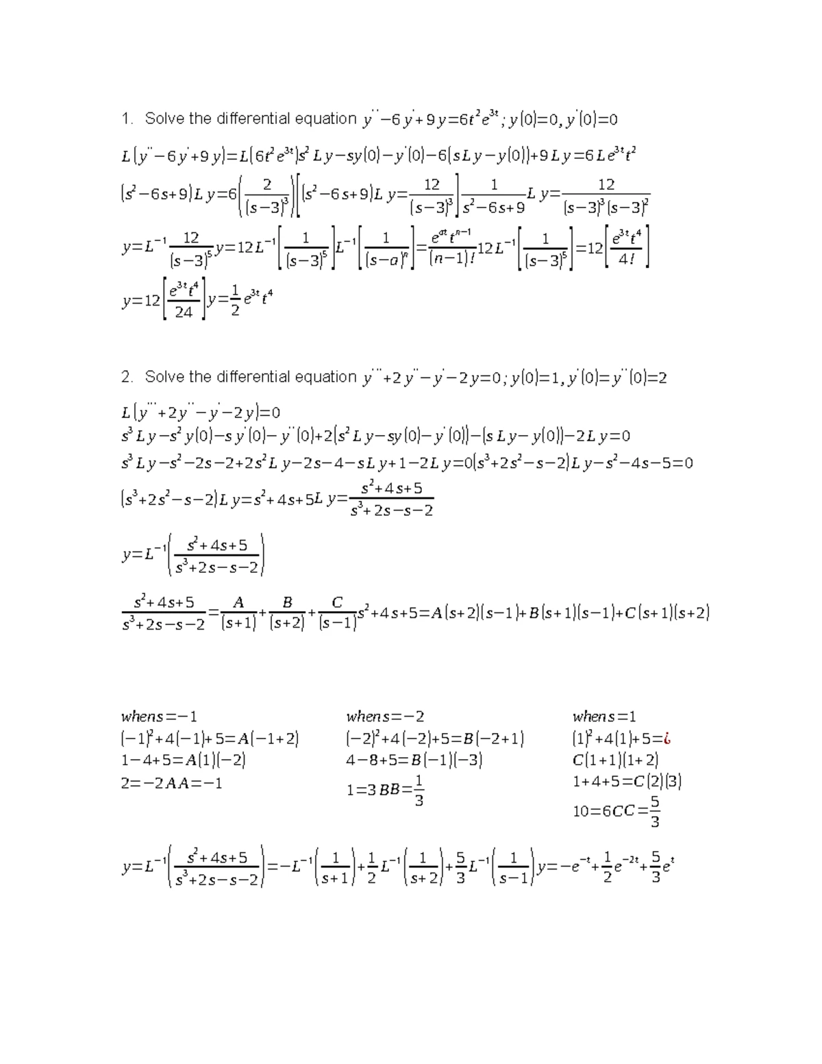 Linear Properties of Laplace Transforms: Key Examples and Applications ...