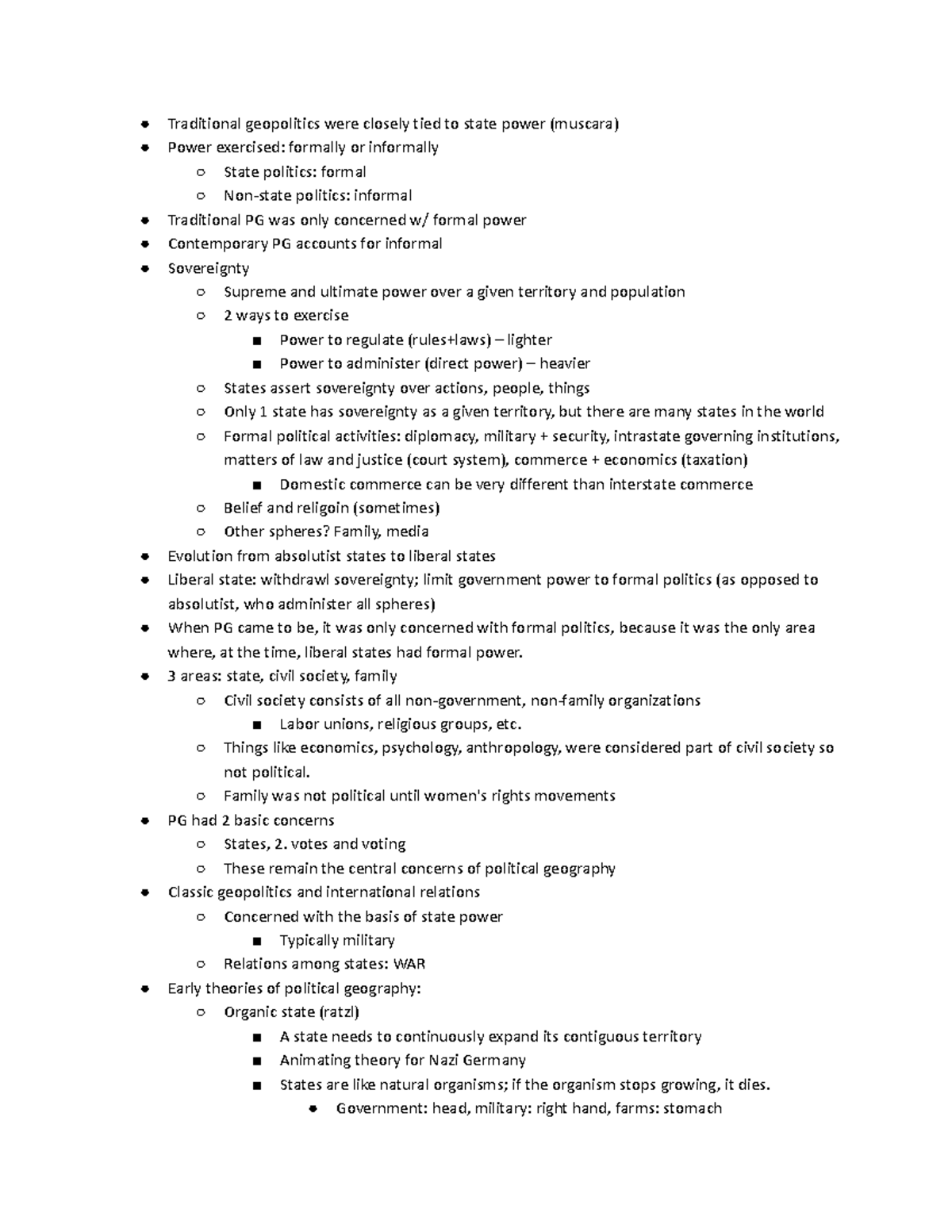 Geog 316 Final Exam Study Guide: Traditional vs. Contemporary ...