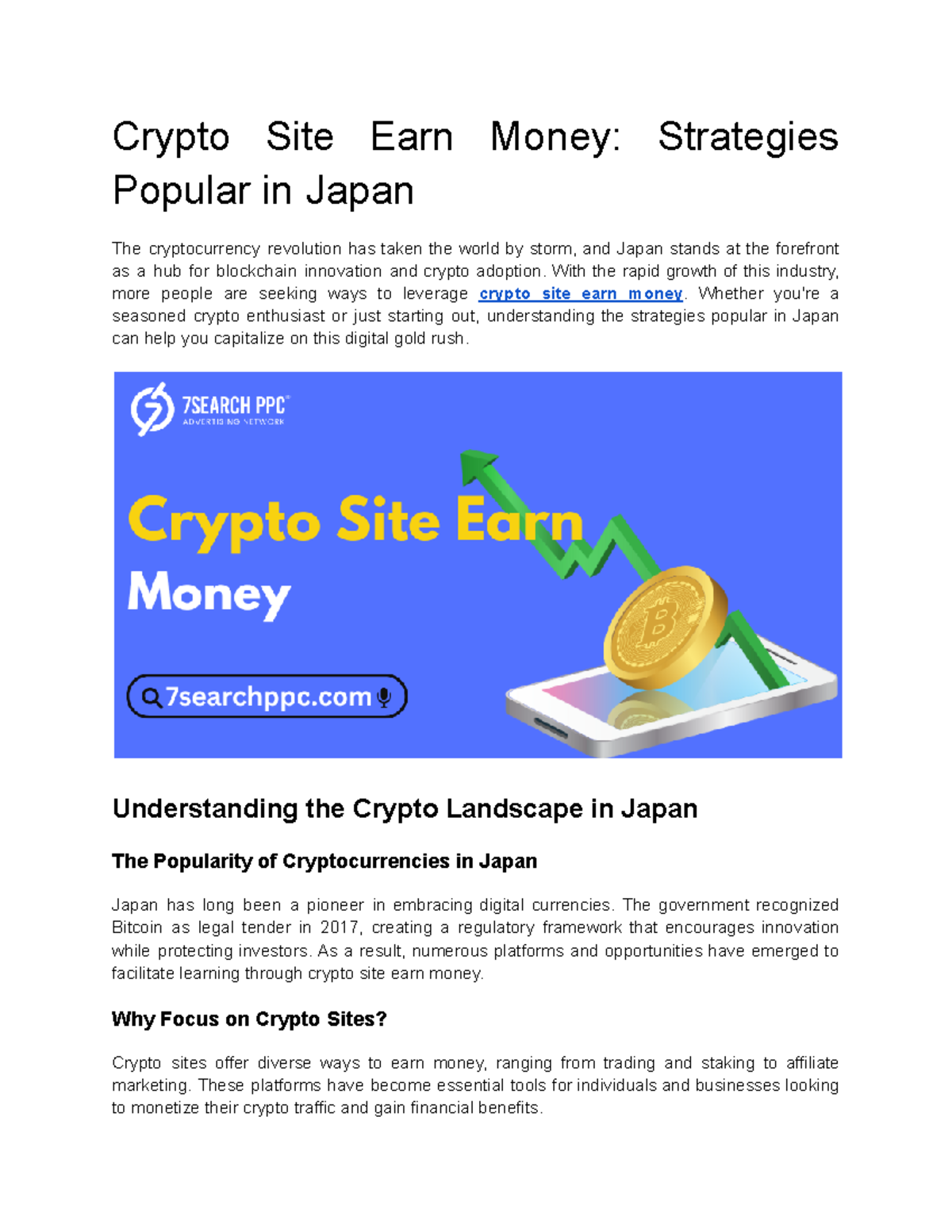Crypto Strategies to Earn Money Online: Insights from Japan - Studocu