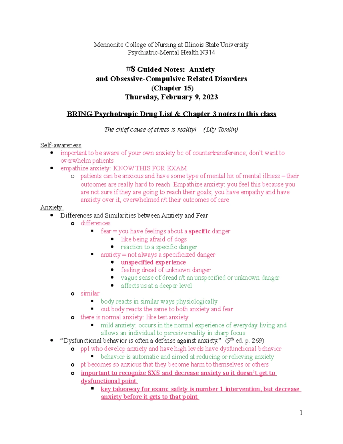 Exam3 notes - exam 3 outline things to know mental health psych nursing ...