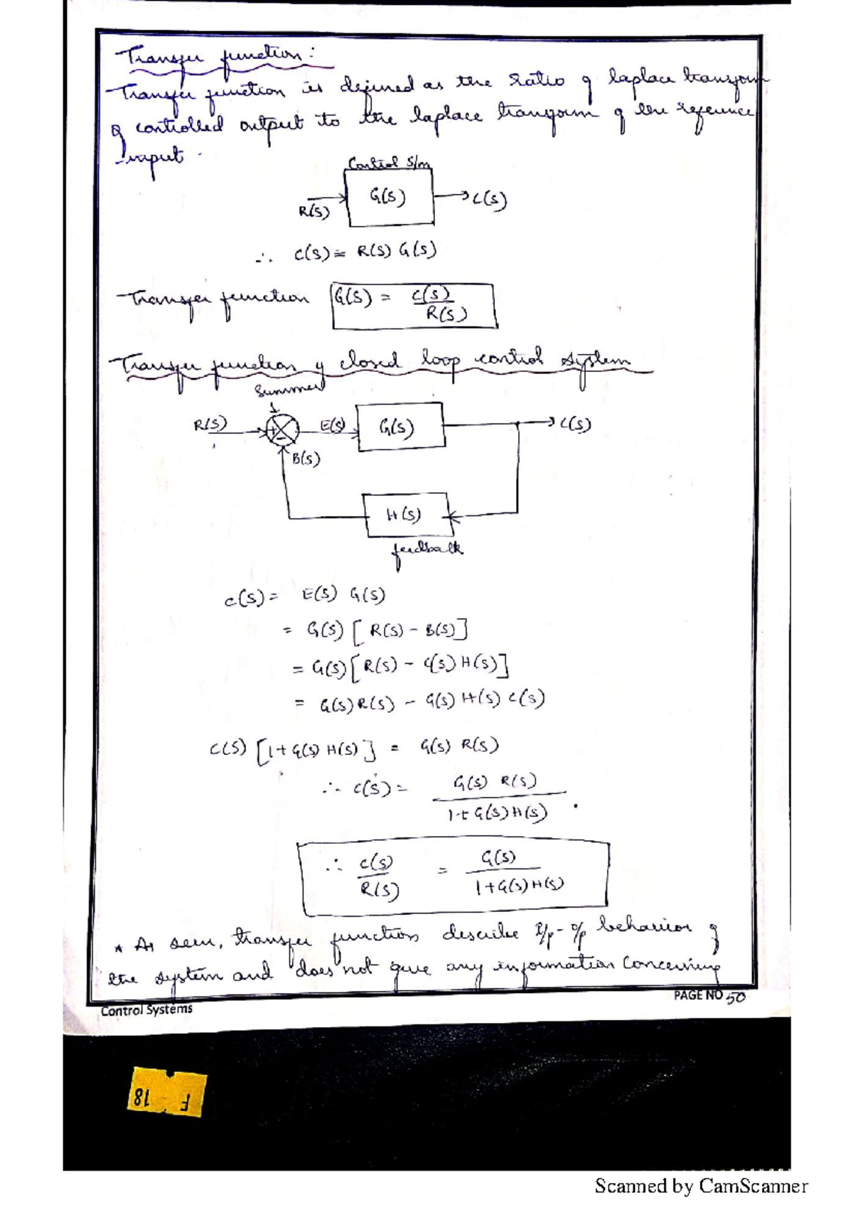 CS Module 2: Block Diagram Reduction and Transfer Function Analysis ...