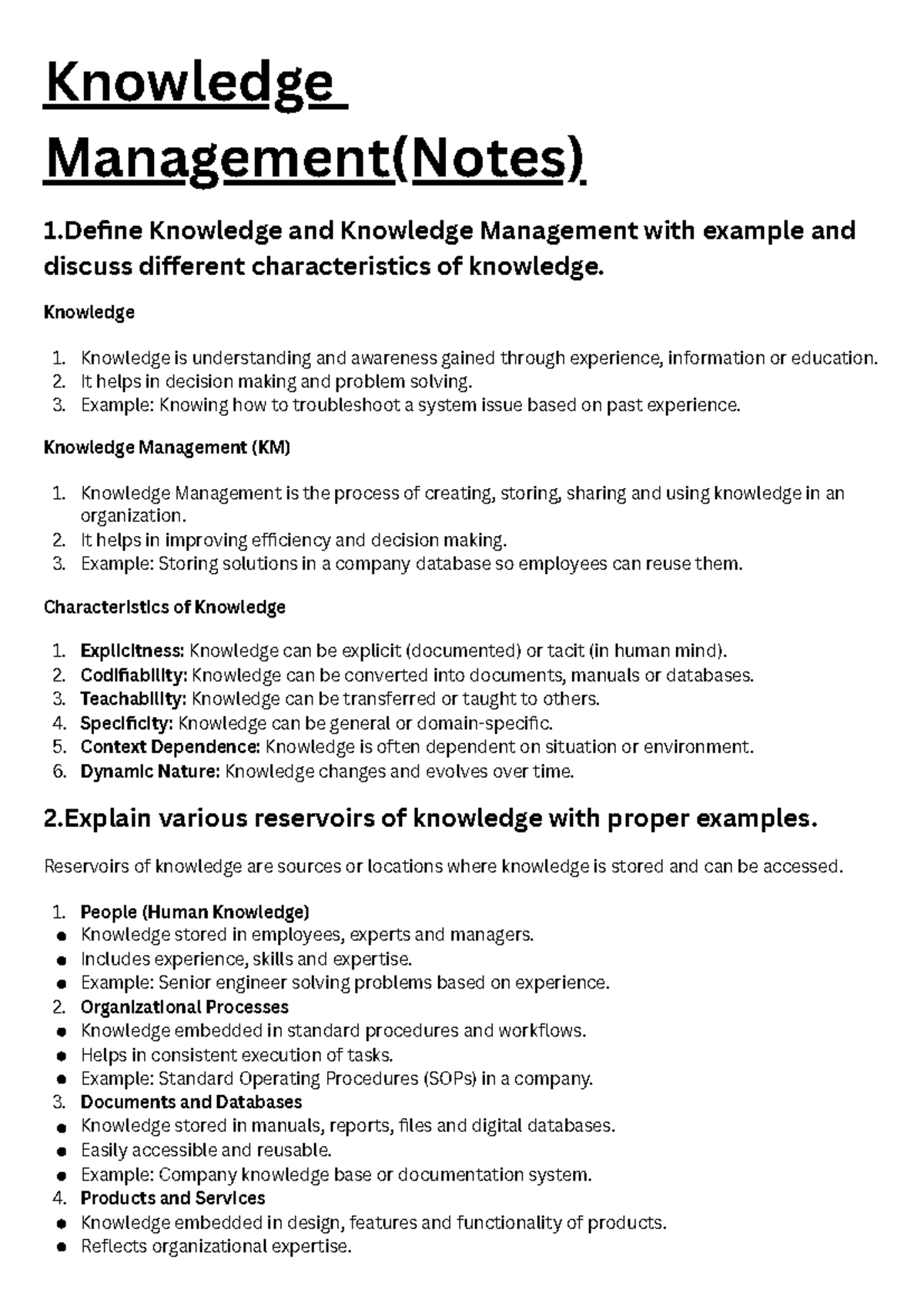 Knowledge Management Notes (20260426) - Concepts, Processes & Systems ...