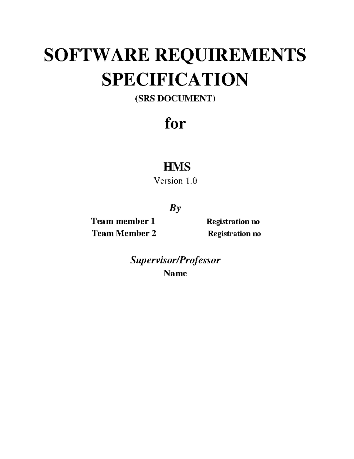 Software Requirements Specification - SOFTWARE REQUIREMENTS ...