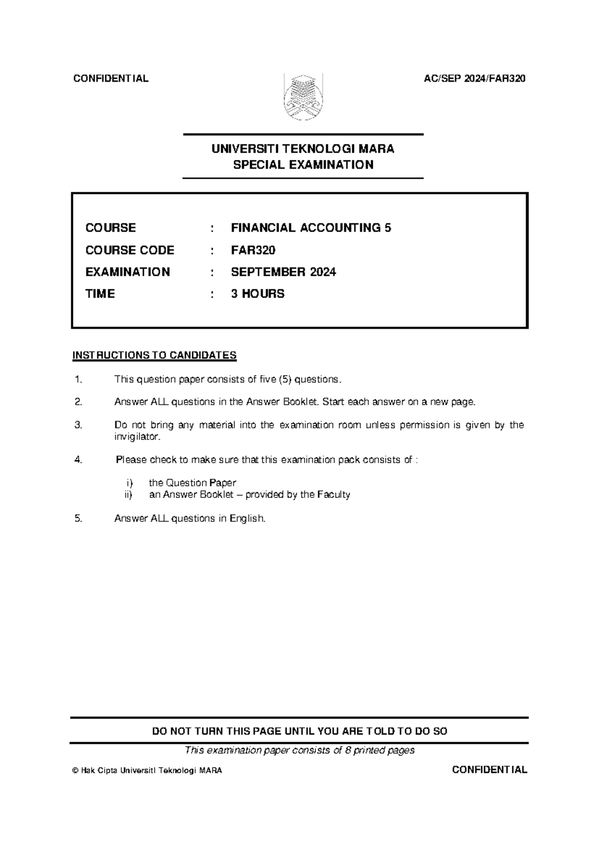 21. FAR320 - Special Exam September 2024: Financial Accounting 5 - Studocu