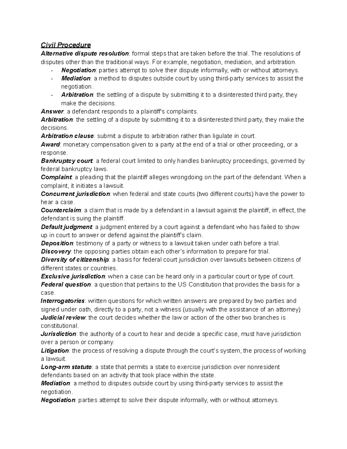 BLAW EXAM #1 Comprehensive Study Guide - Key Legal Concepts - Studocu