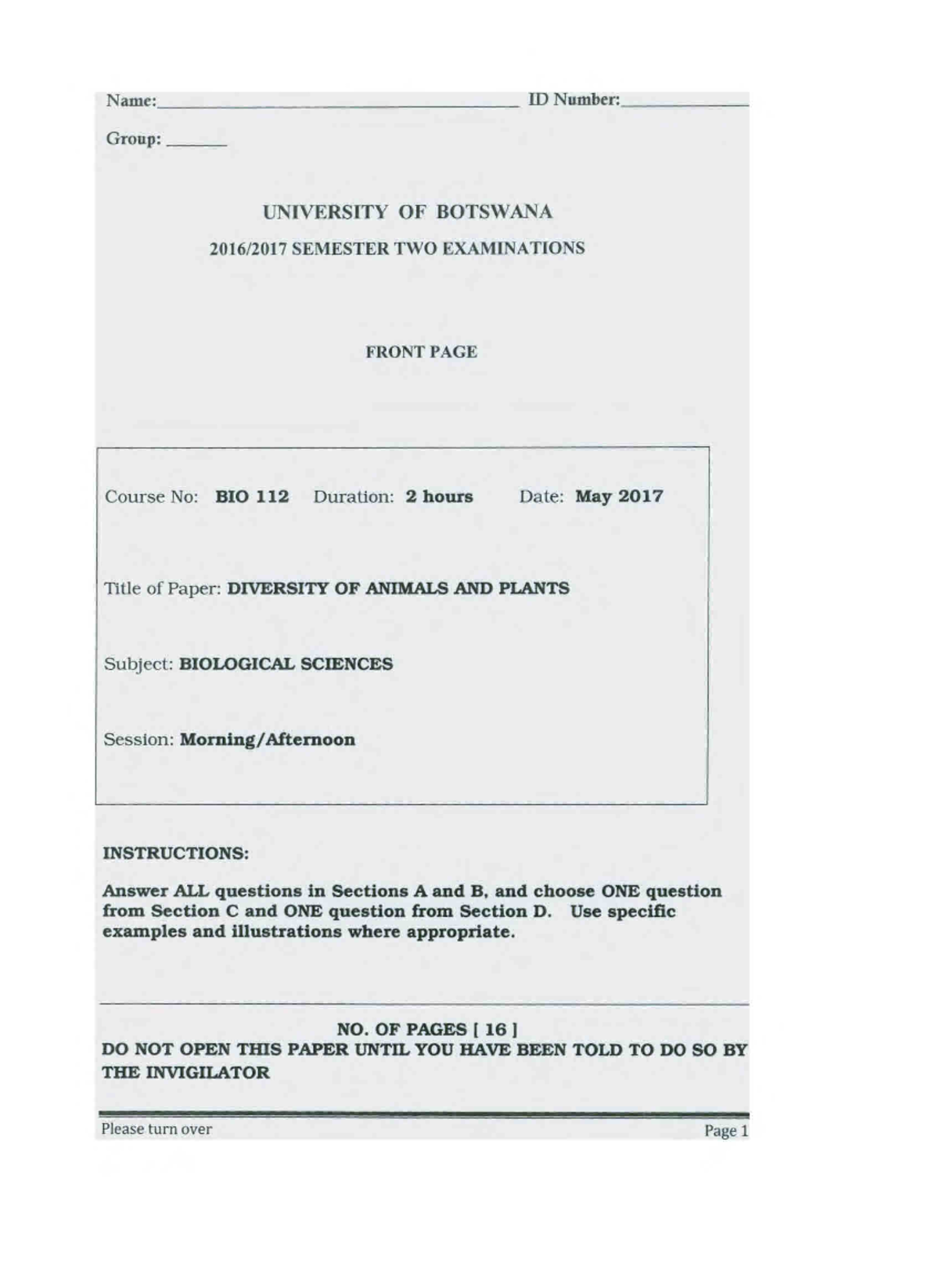 Bio 112 - Essential Study Guide and Resource List - Studocu