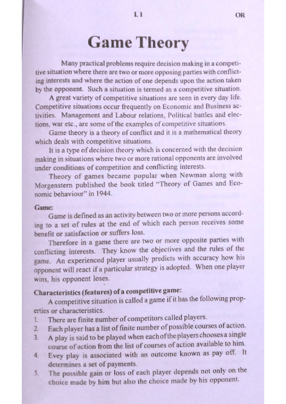 OR Module 4 - Exploring Game Theory Concepts and Applications - Studocu