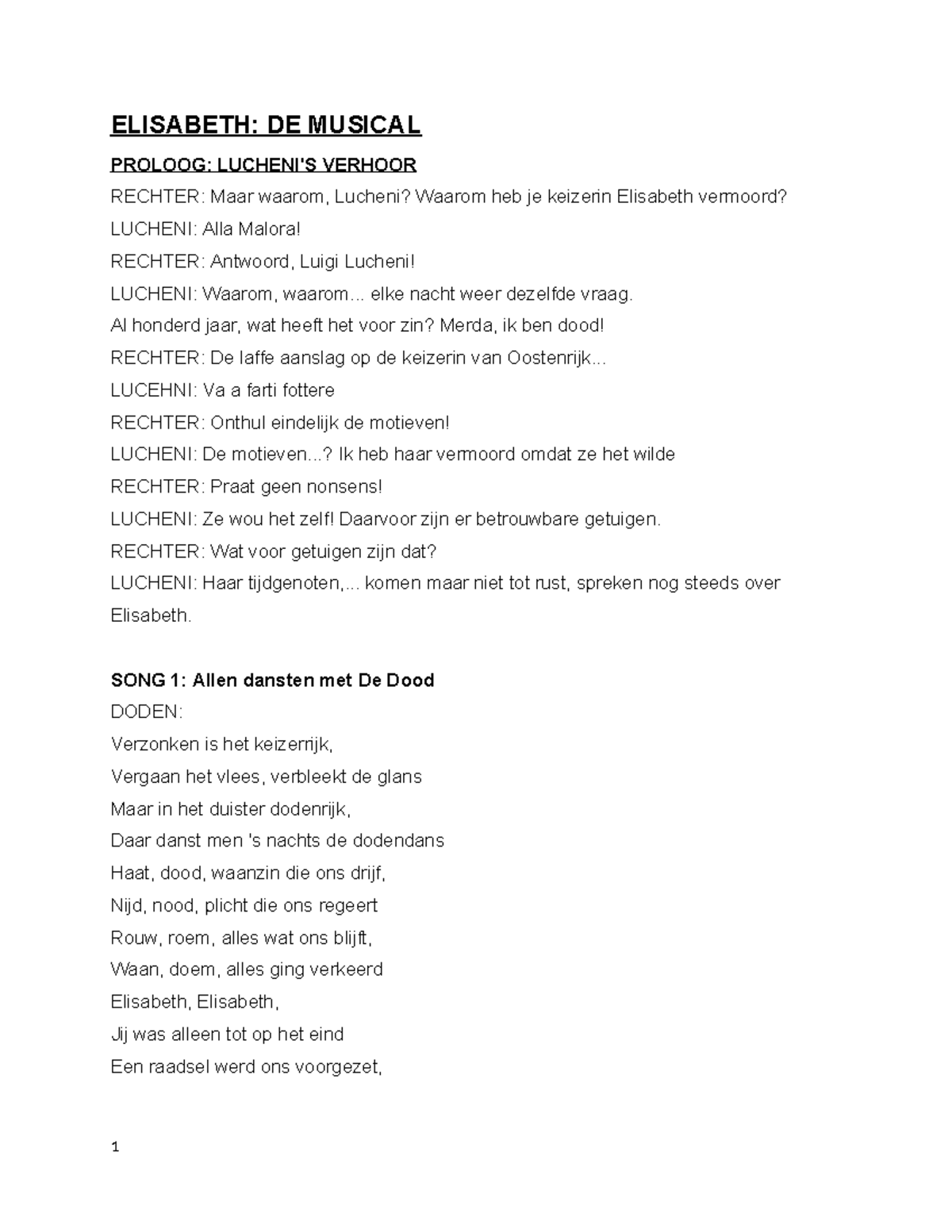 71303021-Elisabeth: Script van de Musical 