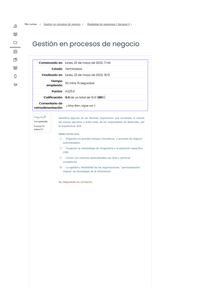 Modalidad De Ex Menes Semana Gesti N En Procesos De Negocio