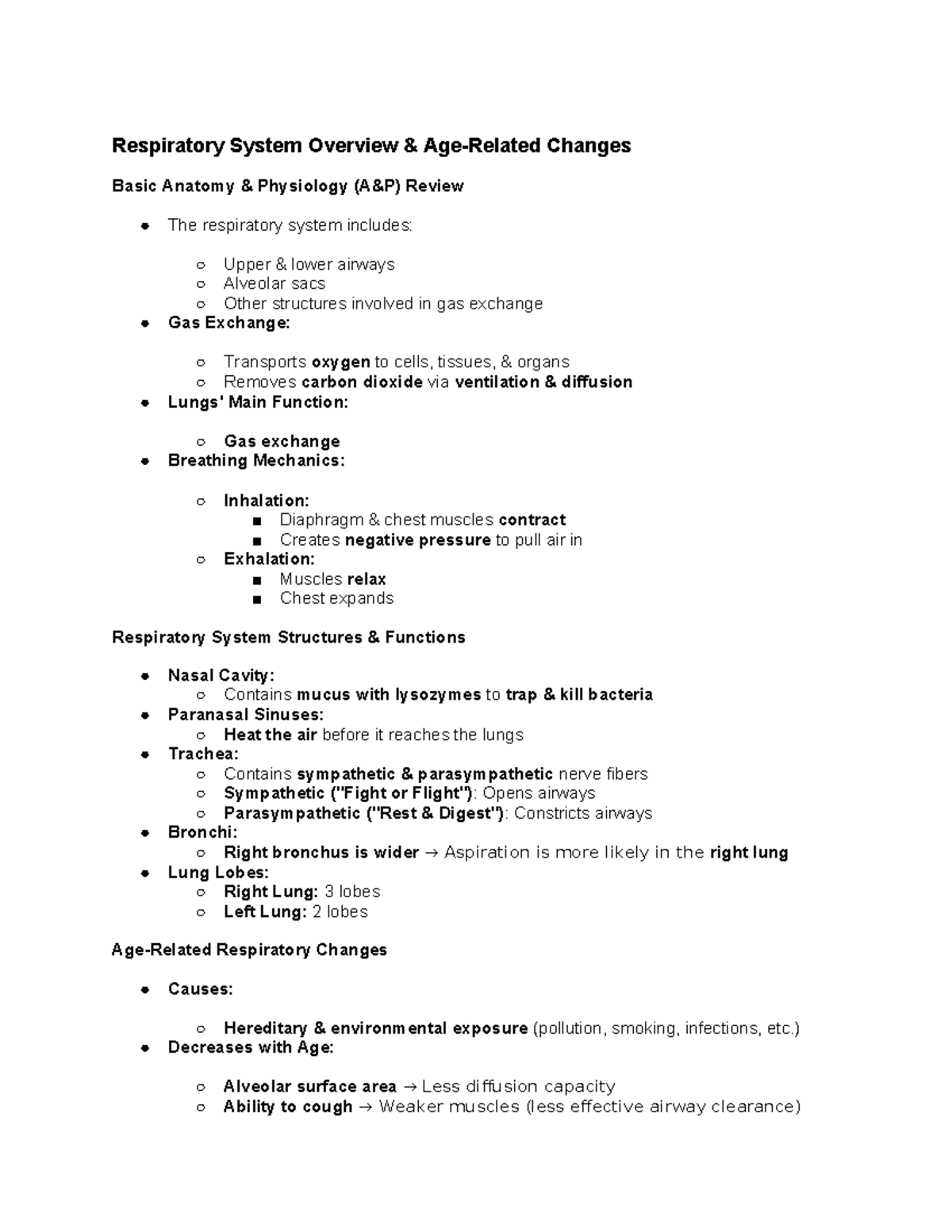 Respiratory System Overview: Anatomy, Physiology, and Aging Effects ...