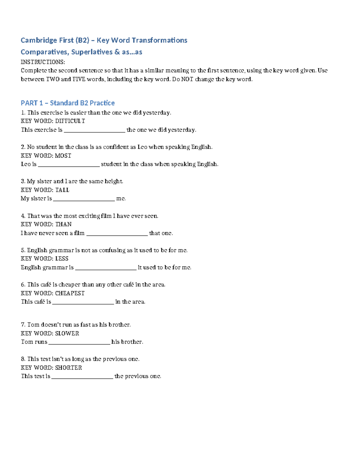 cambridge-b2-key-word-transformations-comparatives-superlatives