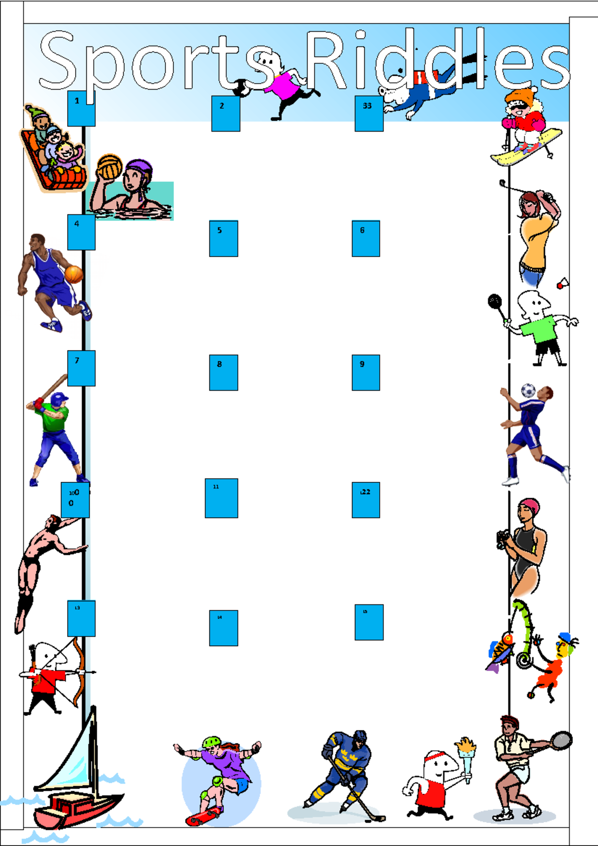 Sports Riddles and Fun Activities - AC 58581 - Studocu