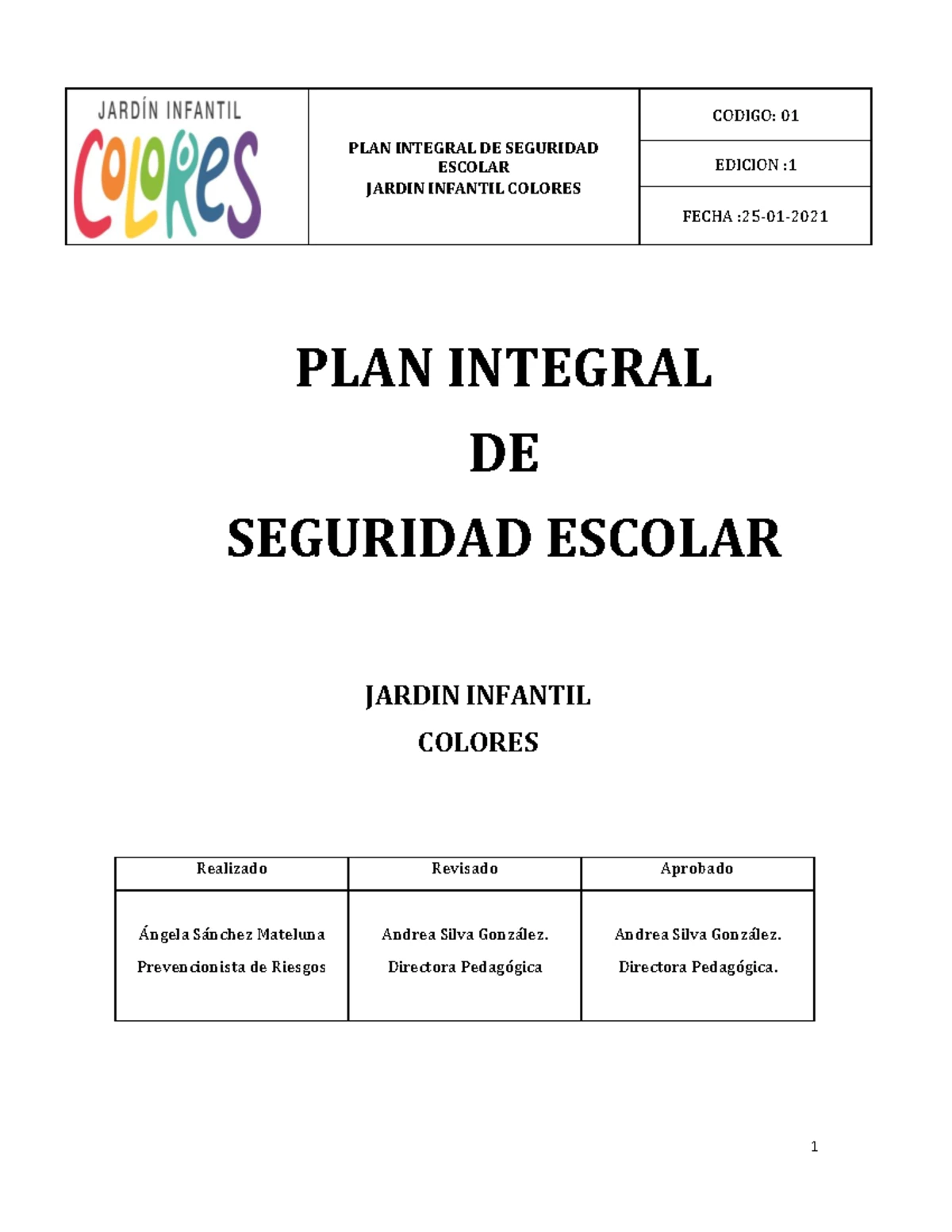 Metodología para la Elaboración del Plan Integral de Seguridad Escolar ...